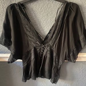 Black lace shirt